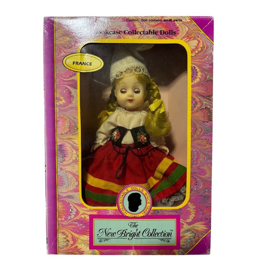 The New Bright Collection Bookcase Collectible France Doll